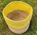 Sunshine Yellow Handwoven African Basket