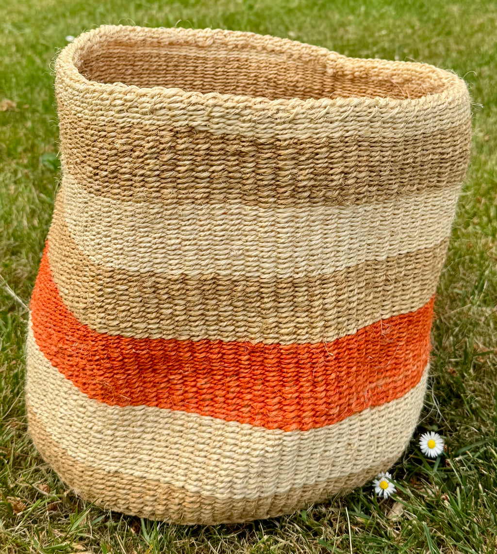 Earth & Sunset Handwoven African Basket